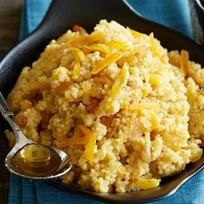 Рецепт Пшенной каши с изюмом, курагой и урбечем