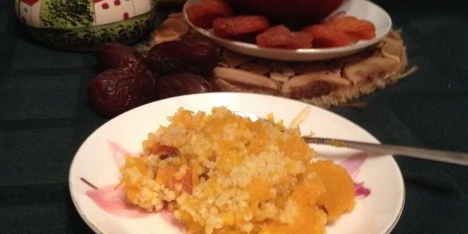 Рецепт пшенной каши с тыквой и сухофруктами