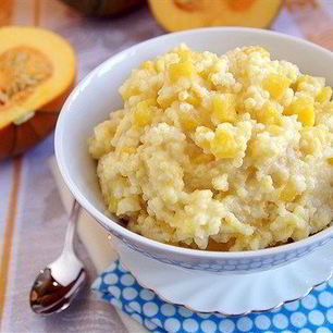 Рецепт Пшенной каши с тыквой в горшочках