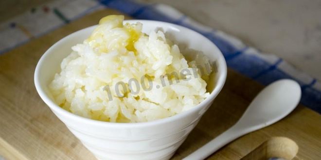 Рецепт рисовой каши на воде с топленым маслом