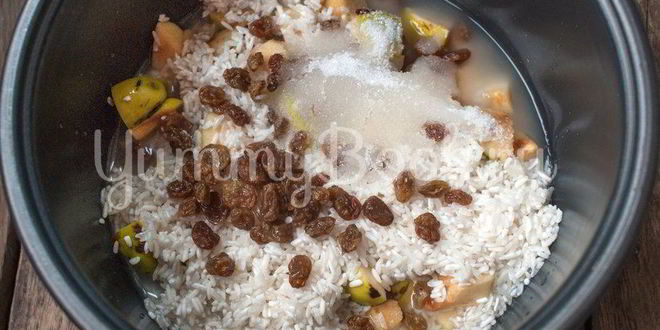Рецепт рисовой каши с айвой в мультиварке