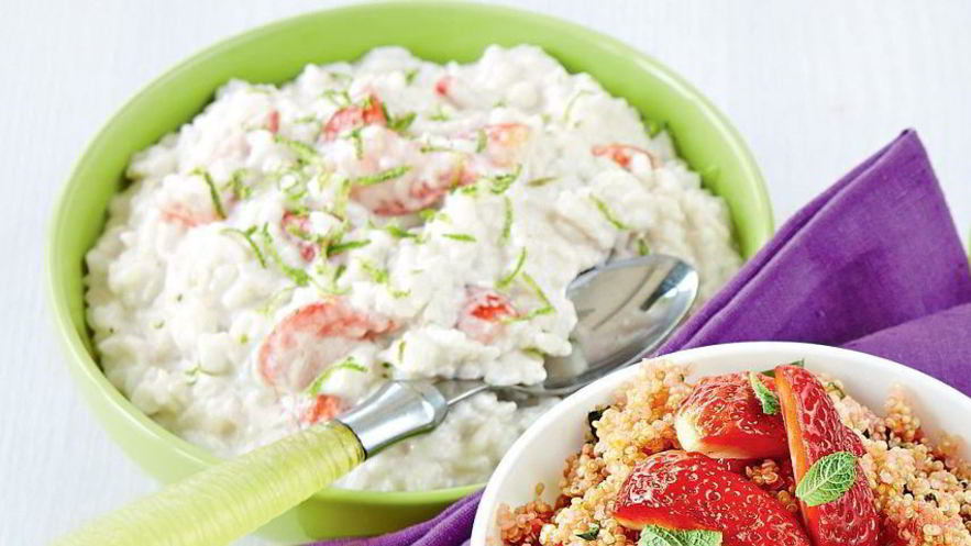 Рецепт рисовой каши с клубникой и кокосовым молоком