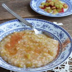 Рецепт Рисовой каши с ревенем