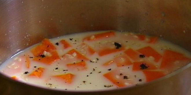 Рецепт рисовой каши с тыквой и ванилью