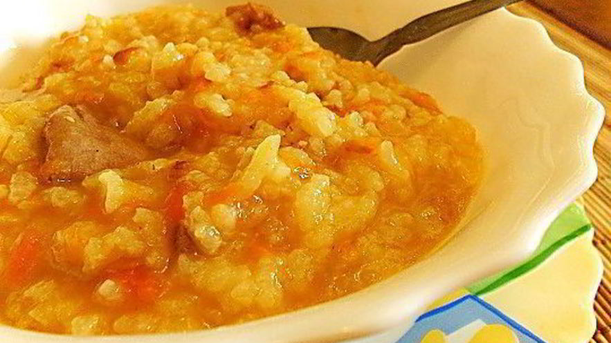Рецепт русской полевой рисовой каши с мясом
