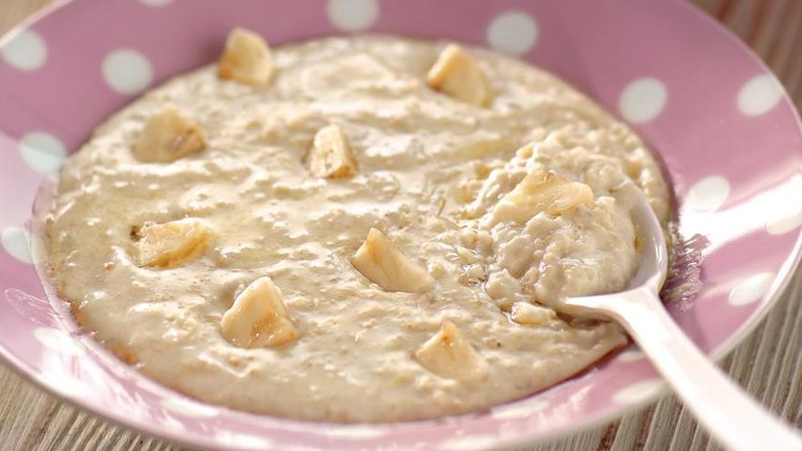 Рецепт самой простой овсяно-сливочная каша с бананами