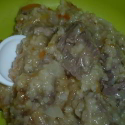 Рецепт Ячневой каши на бараньей рульке