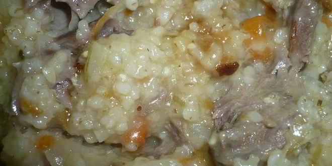 Рецепт ячневой каши на бараньей рульке