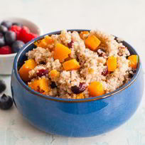 Рецепт Ячневой каши с печеной тыквой и клюквой