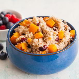 Рецепт Ячневой каши с печеной тыквой и клюквой