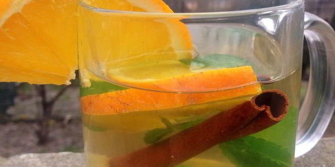 Рецепт чая с имбирем, апельсином, мятой, медом и корицей