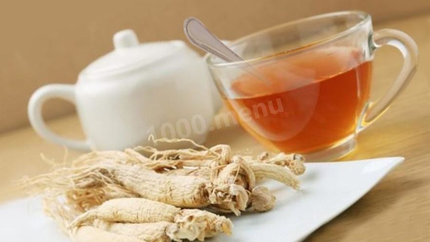 Рецепт черного чая с женьшенем