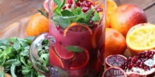 Рецепт гранатово-цитрусового коктейль