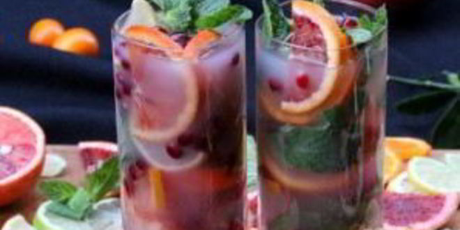 Рецепт гранатово-цитрусового коктейль