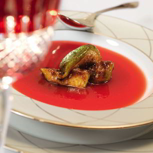 Рецепт Киселя из клюквы с обжаренным инжиром