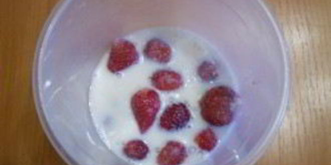 Рецепт клубничного коктейля в блендере