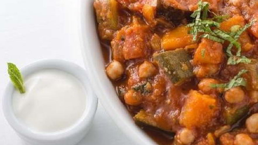 Рецепт таджина с нутом и баклажанами