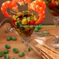 Рецепт Креветочного коктейля с гуакамоле Киви дайкири