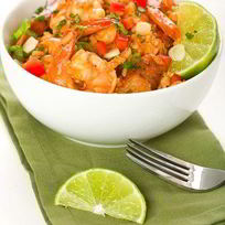 Рецепт Креветок с текилой и лаймом