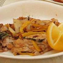 Рецепт Морской рыбы фламбе с виски и грушей