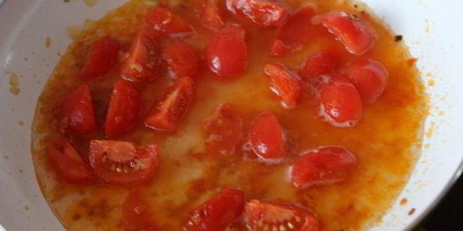 Рецепт пасты с водкой, семгой и помидорками черри