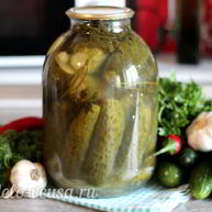 Рецепт Соленых огурцов с водкой