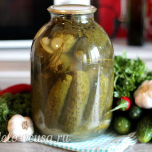 Рецепт Соленых огурцов с водкой
