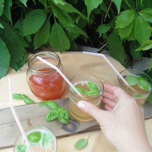 Рецепт Лимонада Персик-Базилик