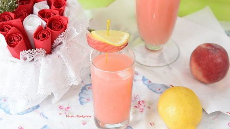 Рецепт персикового лимонада