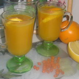 Рецепт Облепихова-цитрусового морс