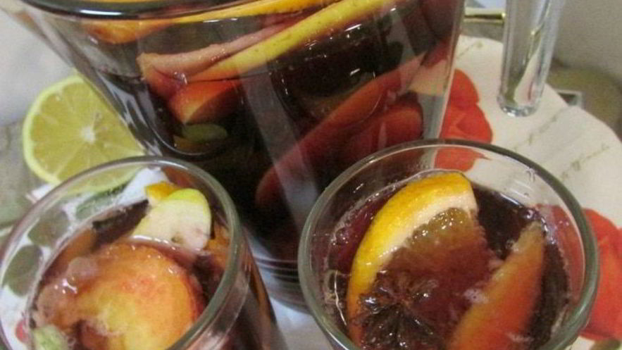 Рецепт газированной сангрии с минералкой