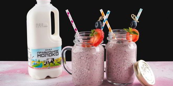 Рецепт смузей с голубикой и бананом