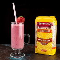 Рецепт Смузей с овсянкой, клюквой и клубникой