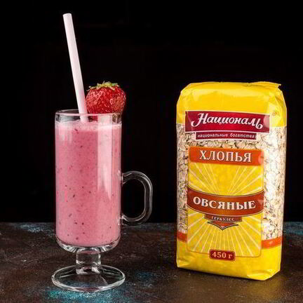 Рецепт Смузей с овсянкой, клюквой и клубникой