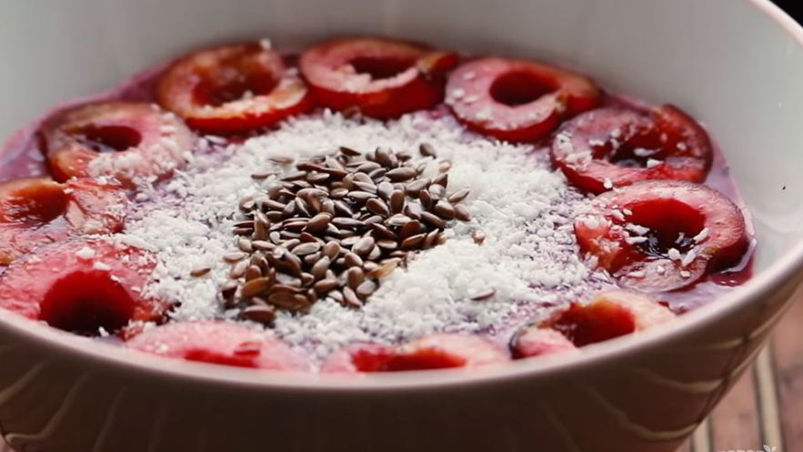 Рецепт смузей в тарелке