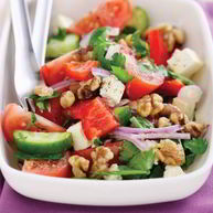 Рецепт Греческого салата с орехами