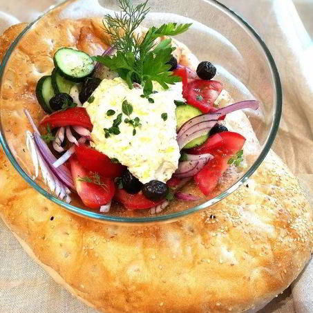 Рецепт Греческого салата с заправкой из феты