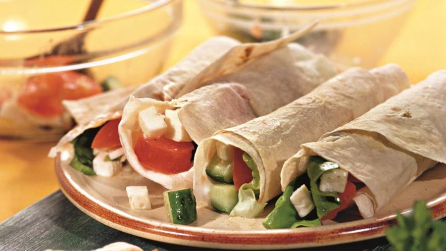 Рецепт греческого салата в лаваше