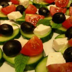 Рецепт Канапе Греческий салат