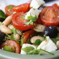 Рецепт Салата греческого с фасолью