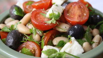 Рецепт Салата греческого с фасолью