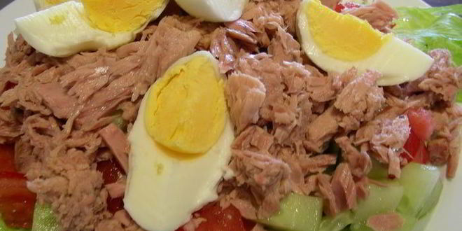 Рецепт салата с тунцом по-гречески