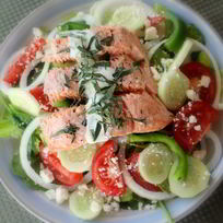 Салаты с семгой