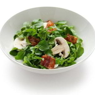 Рецепт Грибного салата с прошутто и трюфельным маслом