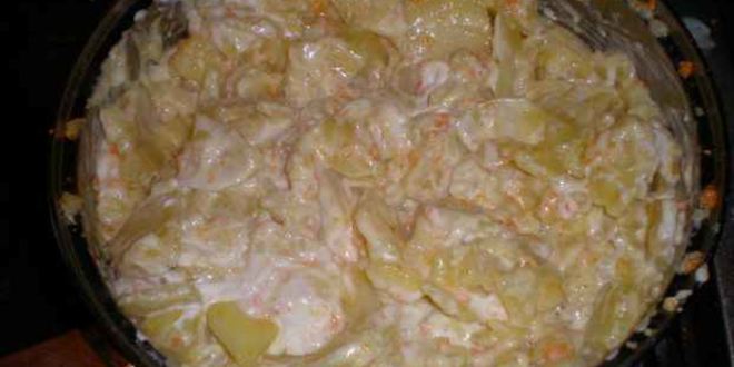 Рецепт картофеля в майонезе с ананасами и салатик свекла с сыром