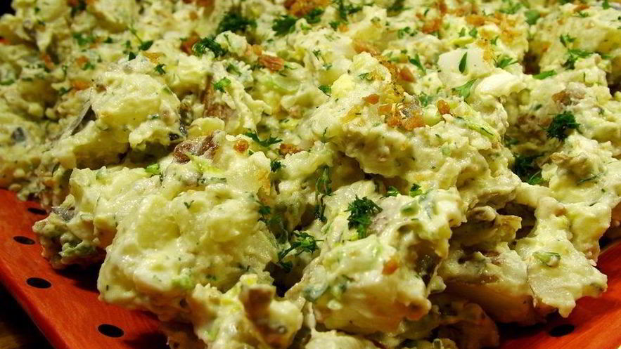 Рецепт картофельного салата с беконом