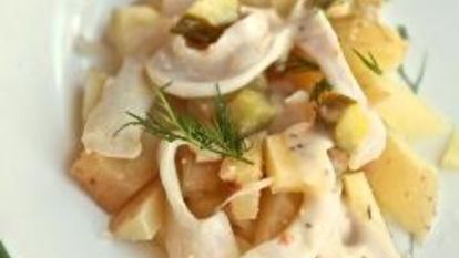 Рецепт Картофельного салата с кальмарами