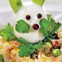 Картофельный салат зайчик