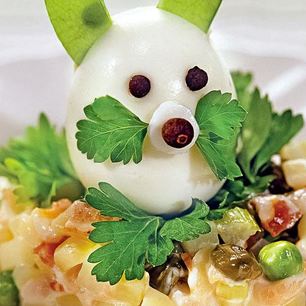 Рецепт Картофельного салата зайчик