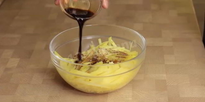 Рецепт корейского картофельного салата камди ча